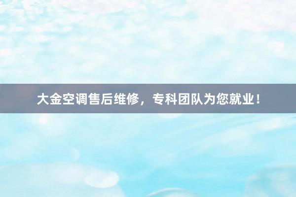 大金空调售后维修，专科团队为您就业！