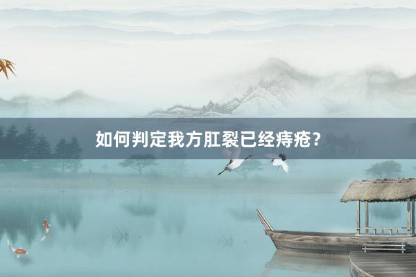如何判定我方肛裂已经痔疮？